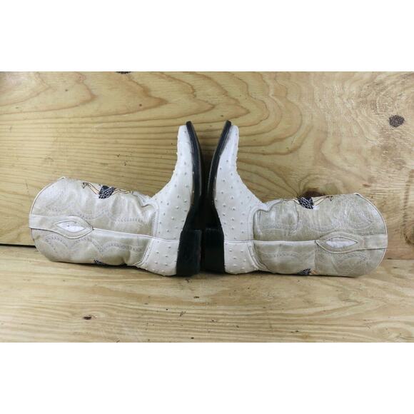 Joe Boots by Arles Mens 8 Multicolor Leather Ostrich Print Western JB901 Cowboy - Picture 4 of 11